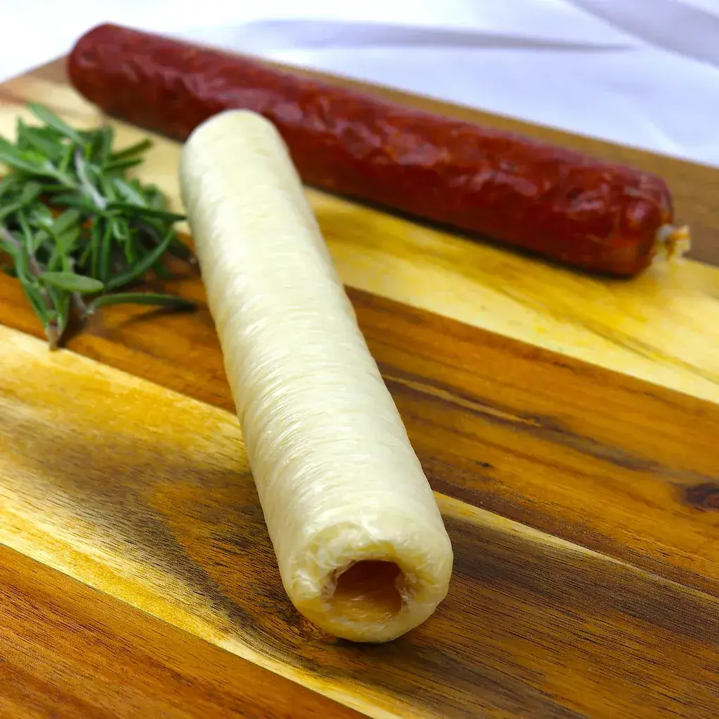 Edible Collagen Casing for Stick Pepperoni – 32 mm Smoke Color